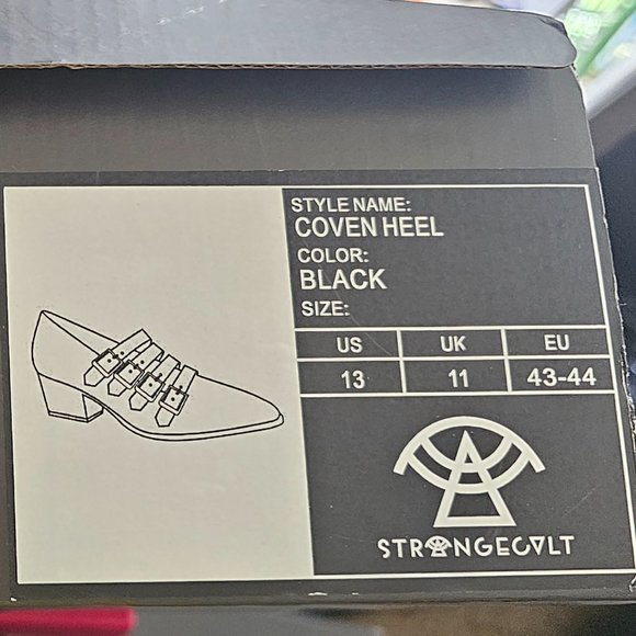 Witchy Strange Cvlt Black Coven Heels size 13 - Picture 3 of 5